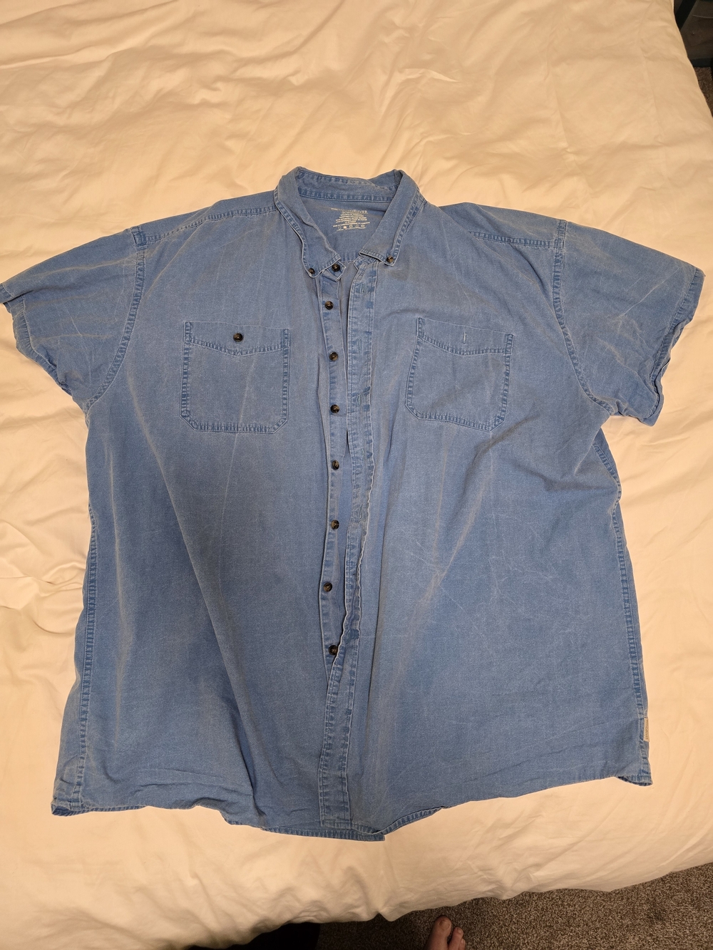 Blue Windriver Button Up Cotton Shirt